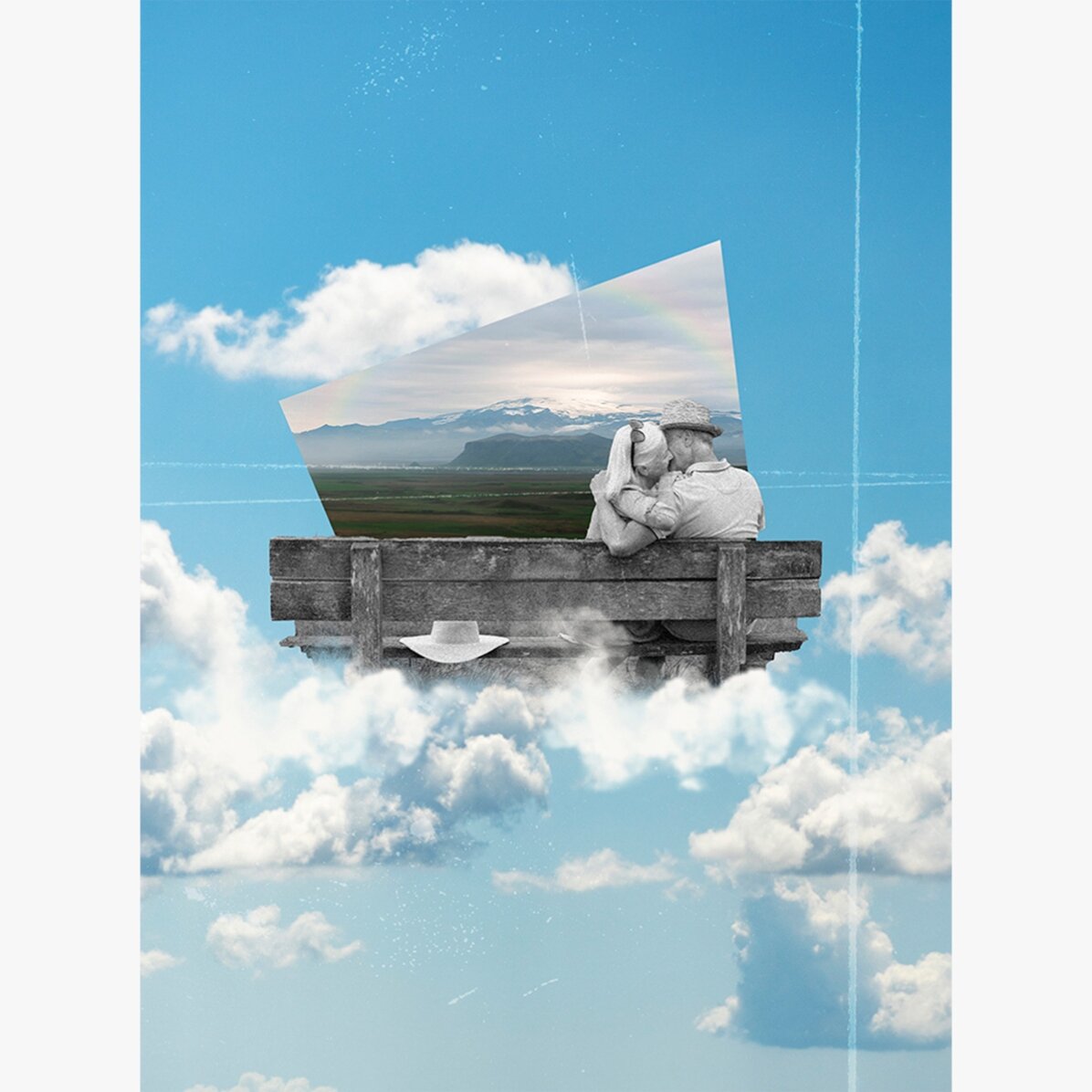 Poster „Liebe in den Wolken“