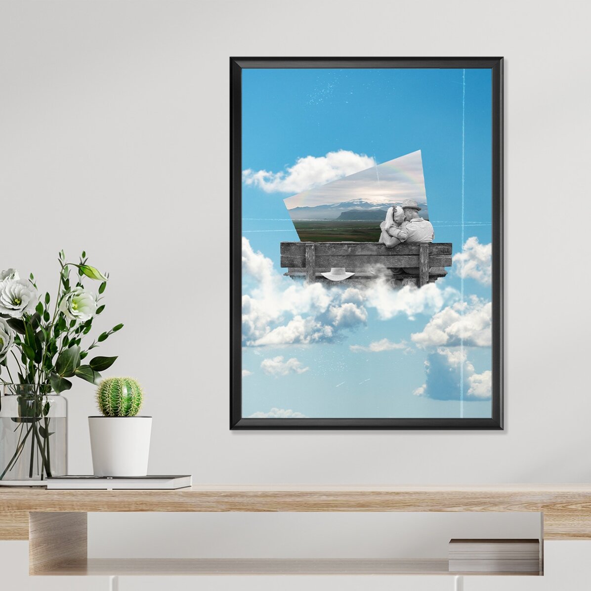 Poster „Liebe in den Wolken“