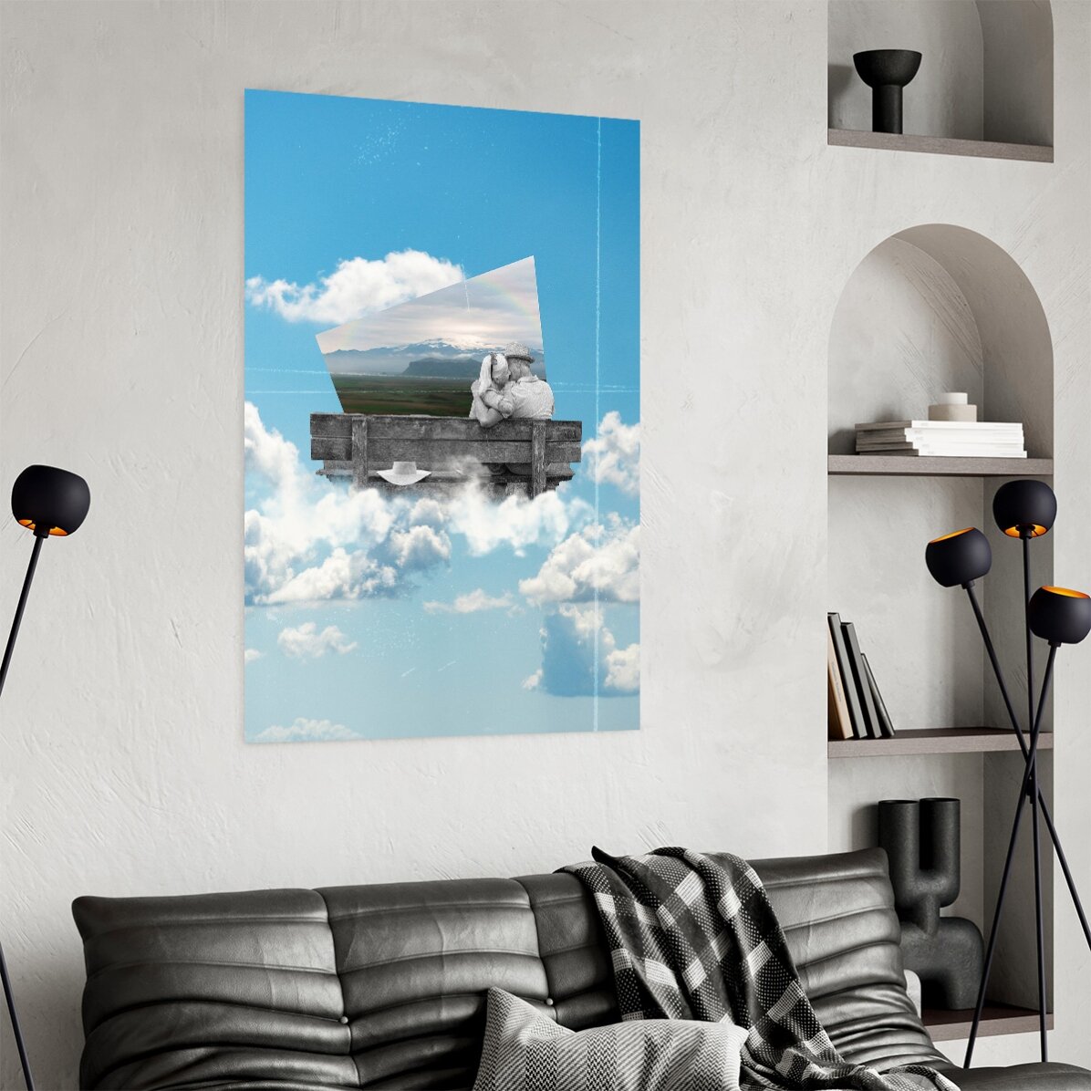 Poster „Liebe in den Wolken“