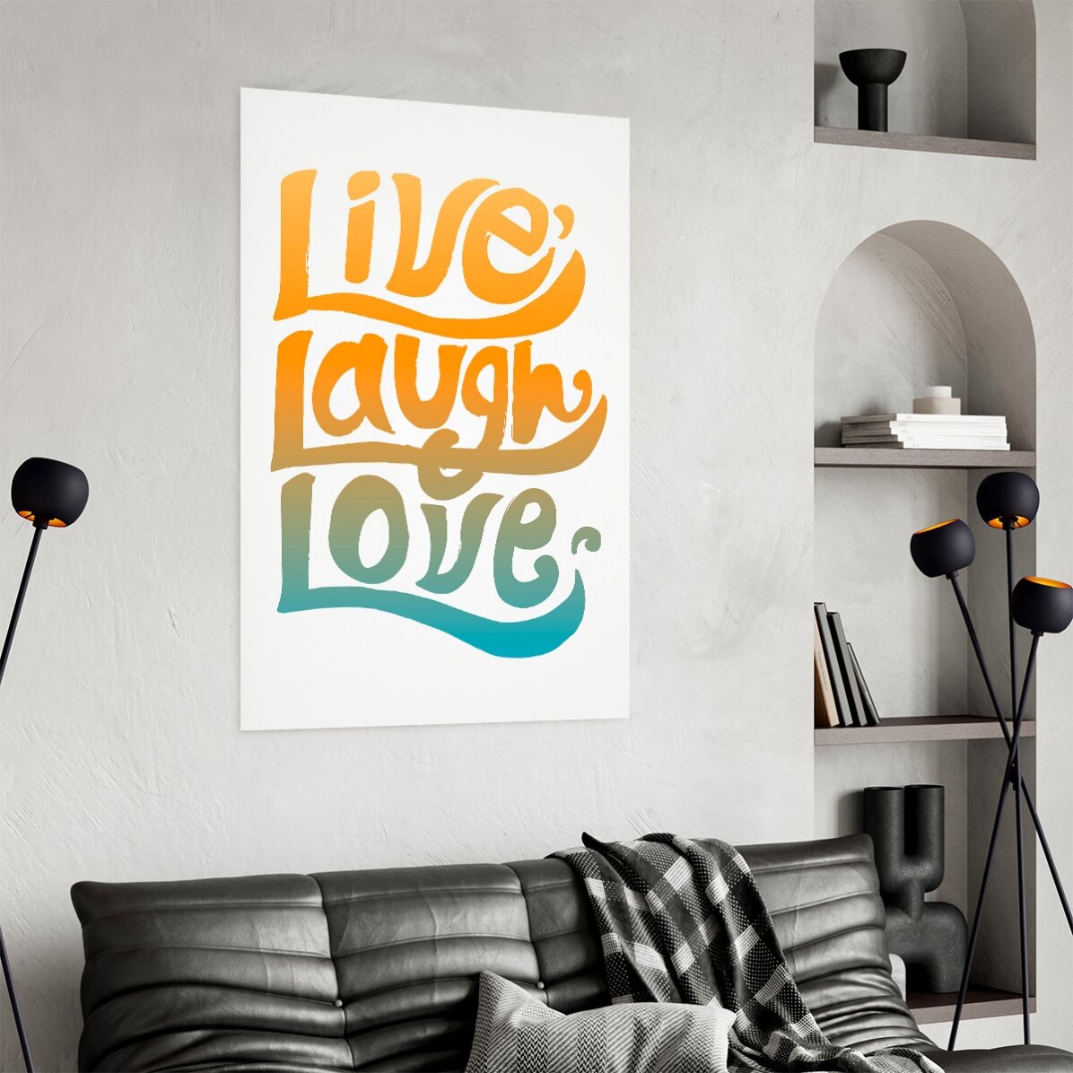 Poster „Live, laugh, love“