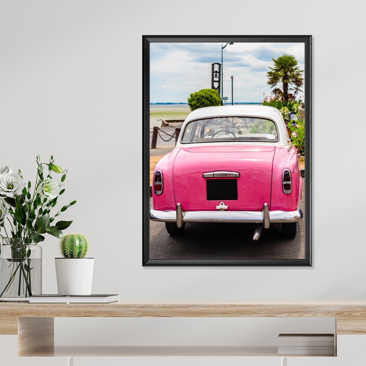 Poster: Rosa Oldtimer