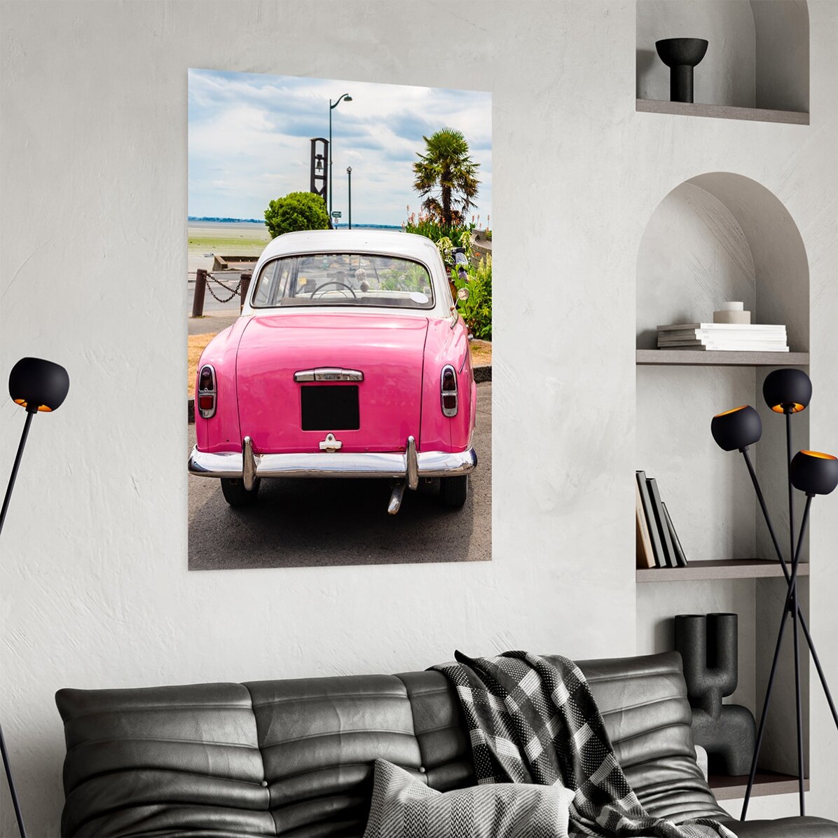 Poster: Rosa Oldtimer