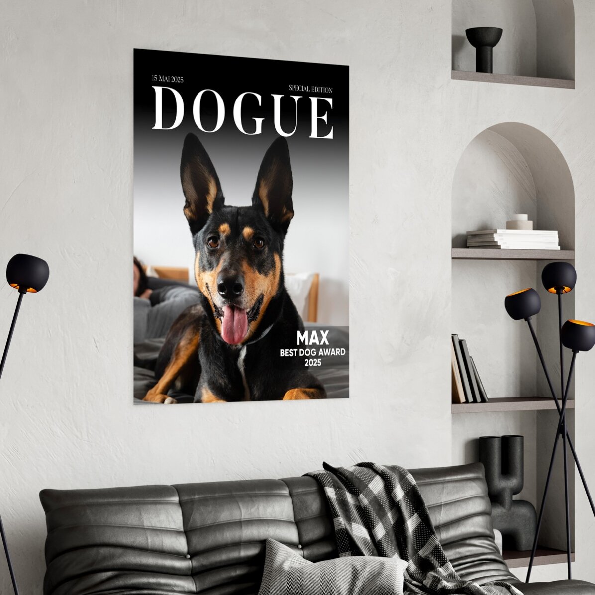 Individuell gestaltetes Poster mit Foto und Text – Dogue