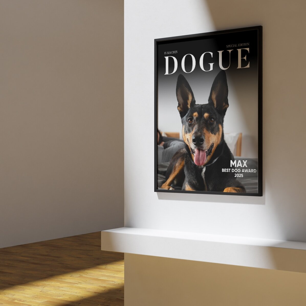 Individuell gestaltetes Poster mit Foto und Text – Dogue