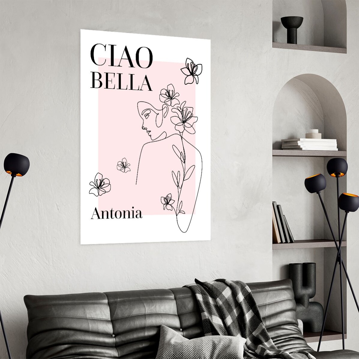 Personalised poster with text - Ciao Bella