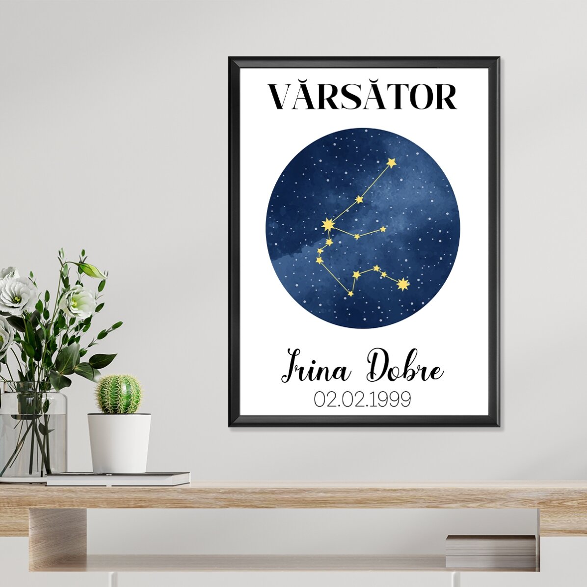 Individuell gestaltetes Poster mit Text – Das Sternbild des Wassermanns