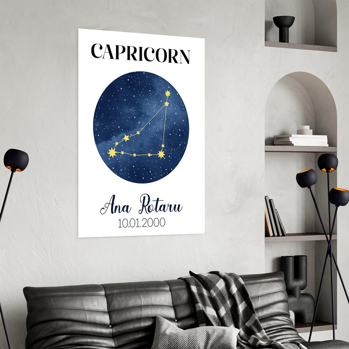 Individuell gestaltetes Poster mit Text – Das Sternbild Steinbock