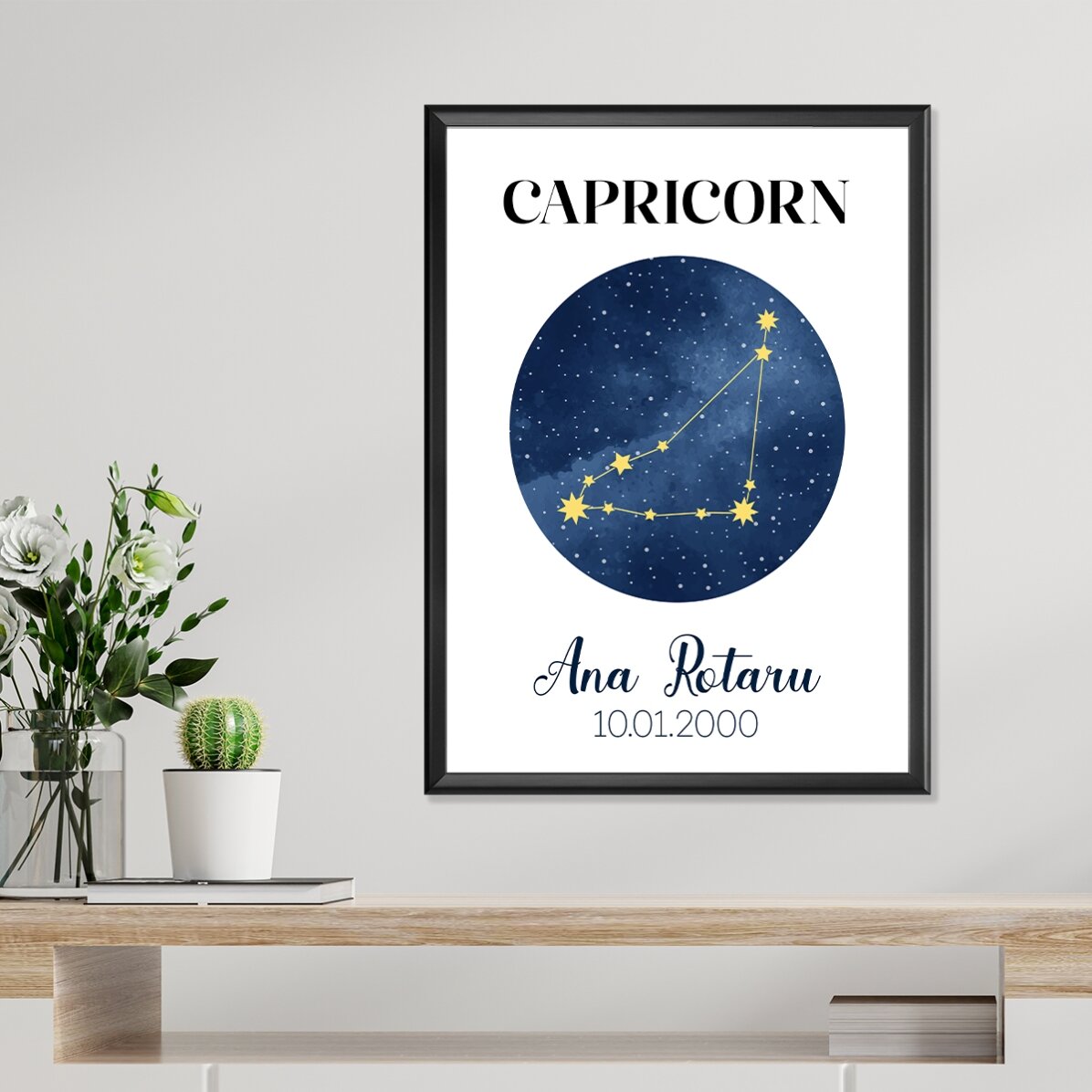 Individuell gestaltetes Poster mit Text – Das Sternbild Steinbock