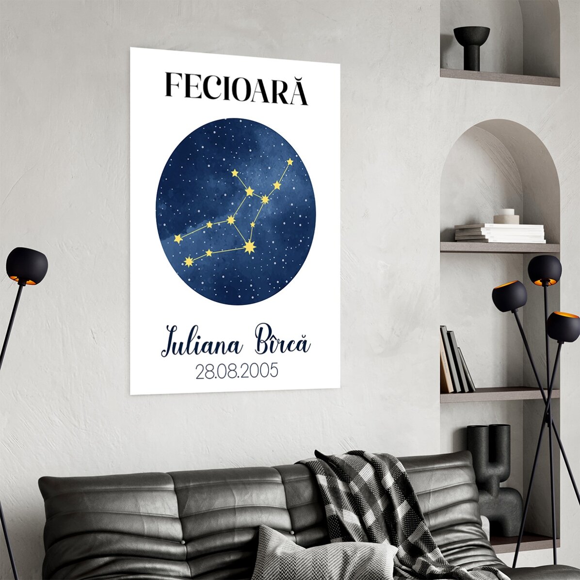 Individuell gestaltetes Poster mit Text – Das Sternbild Jungfrau