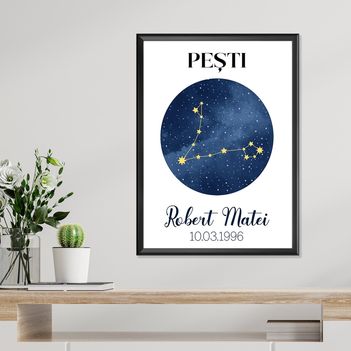 Individuell gestaltetes Poster mit Text – Das Sternbild Fische