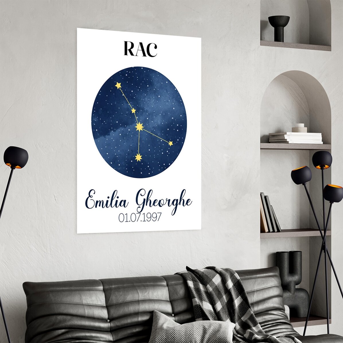 Individuell gestaltetes Poster mit Text – Das Sternbild Krebs