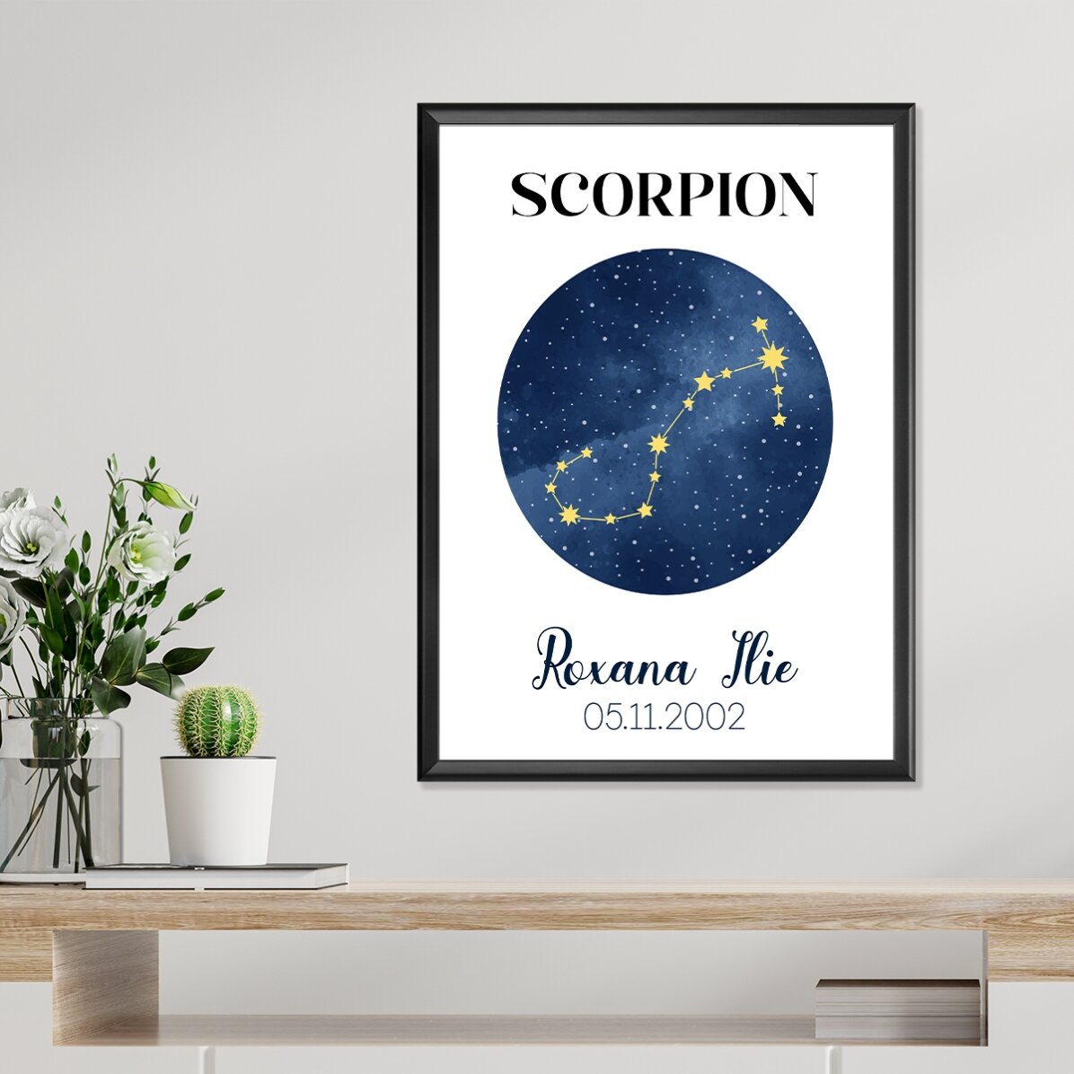 Individuell gestaltetes Poster mit Text – Das Sternbild Skorpion