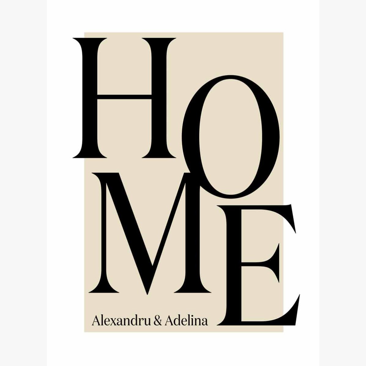 Personalised poster with text - Home