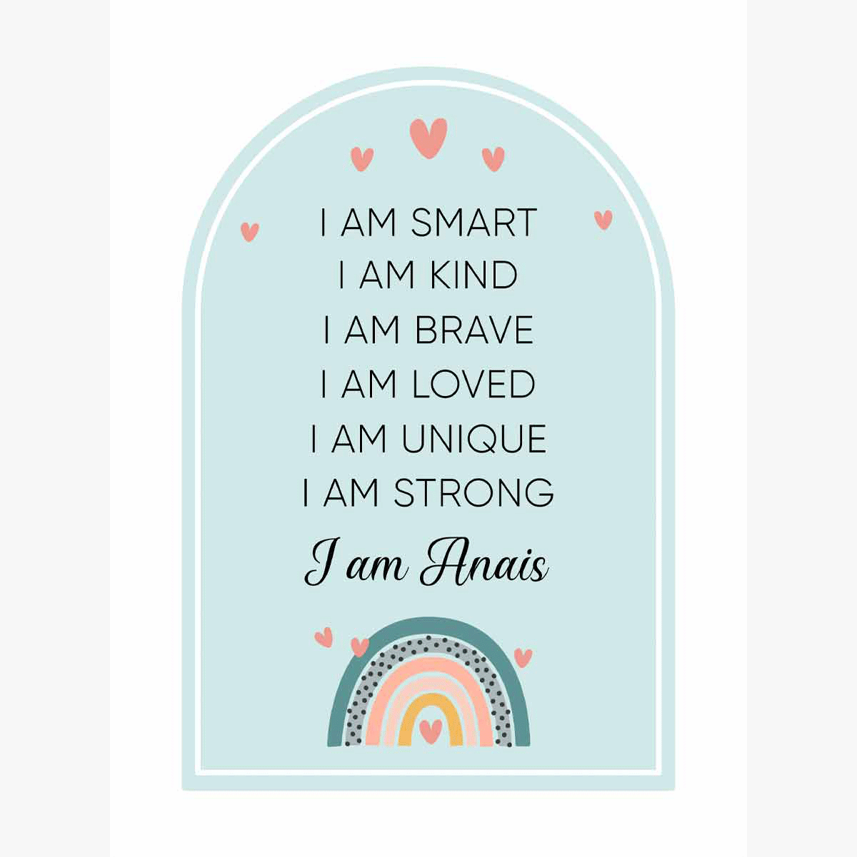 Individuell gestaltetes Poster mit Text – Rainbow