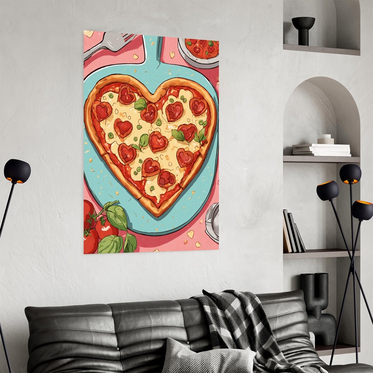Pizza Heart Poster