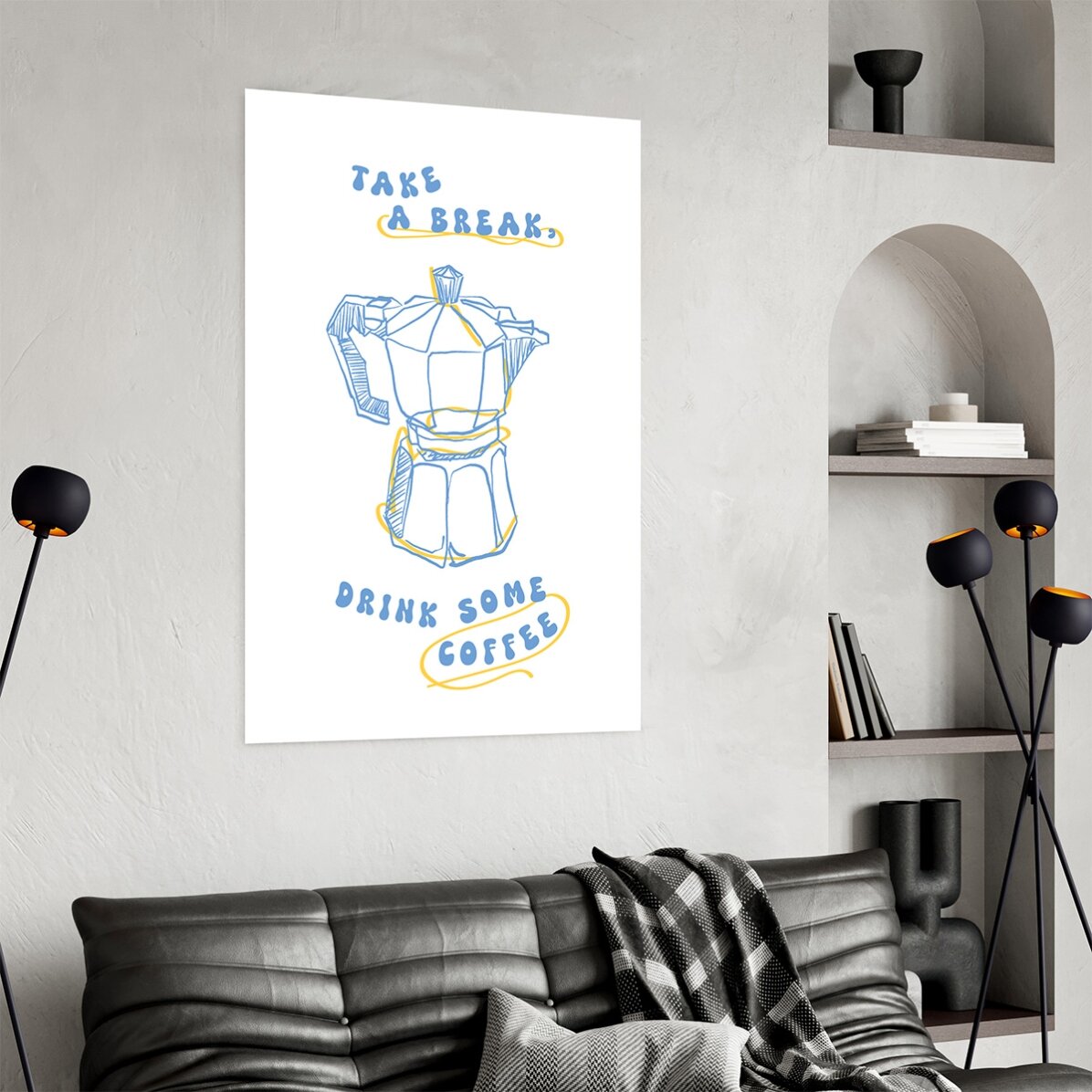 Poster: Mach eine Pause, trink einen Kaffee
