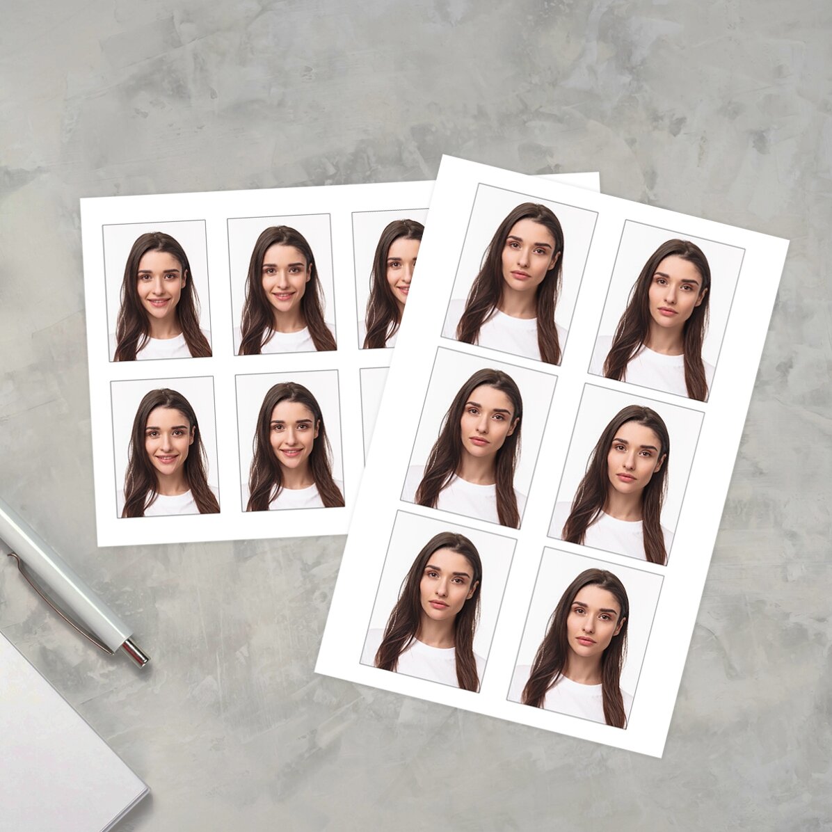 Passfotos für Dokumente – für Personalausweis, Visum, Ausweis, Reisepass – im Set