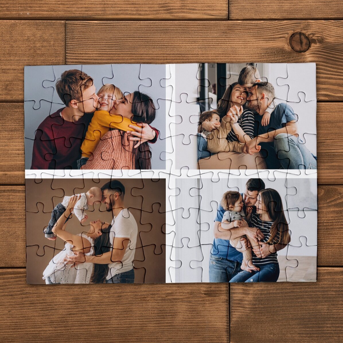 Personalisiertes Puzzle mit 4 Fotos, 20 x 15 cm