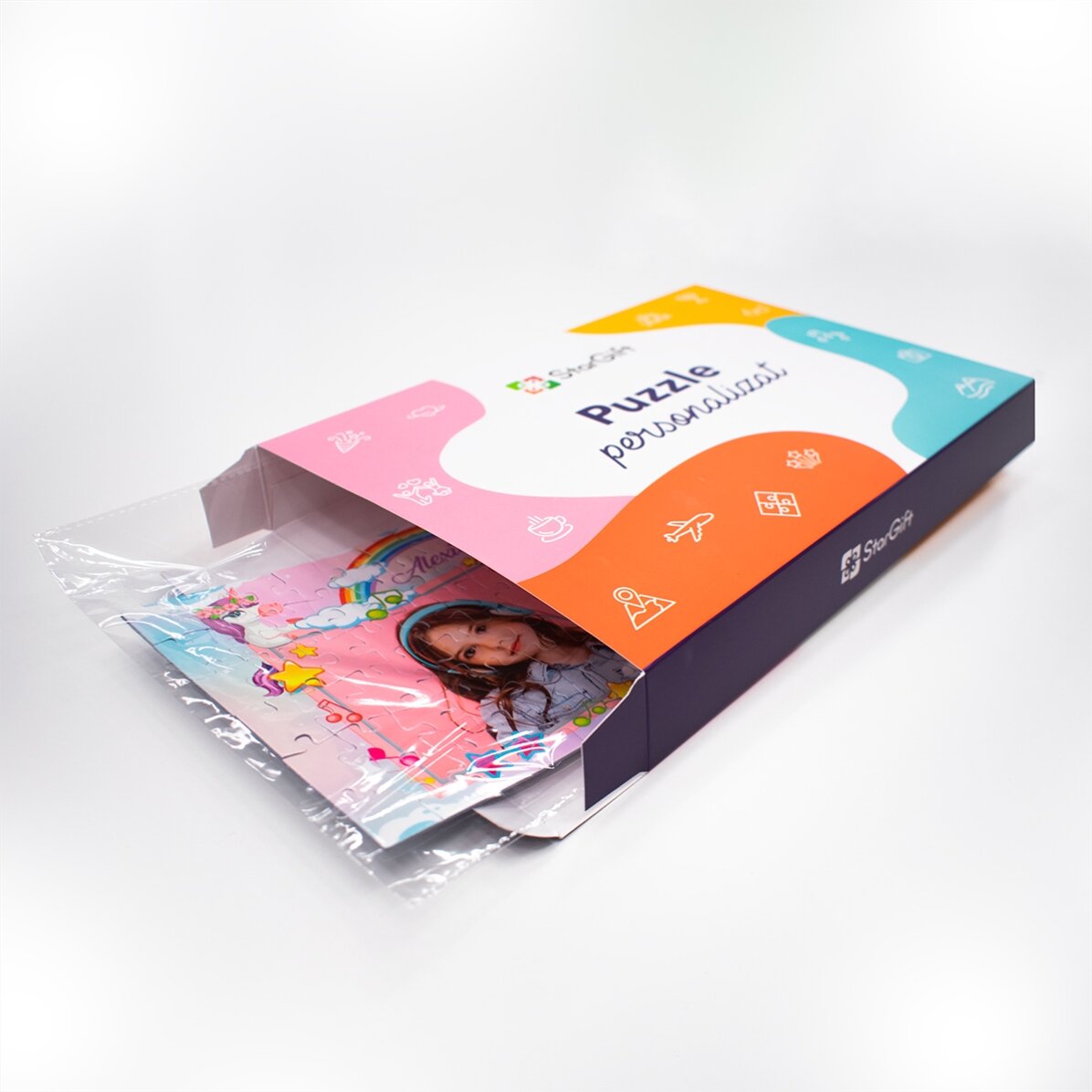 Personalised puzzle with text 24x19 cm - Hidden message