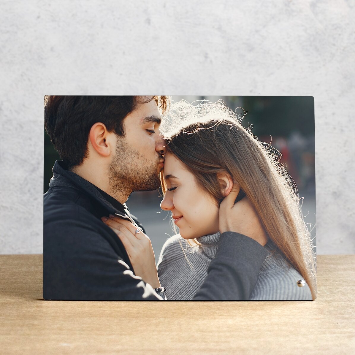 Personalisierter Fotorahmen für den Schreibtisch mit einem Querformat-Foto
