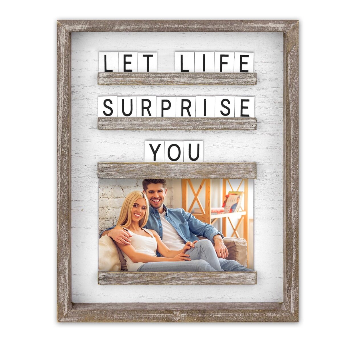 Fotorahmen mit Spruch und Foto, 23 x 29 cm