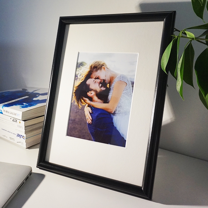 Individuell gestalteter Fotorahmen mit einem Foto – Passepartout im A4-Hochformat