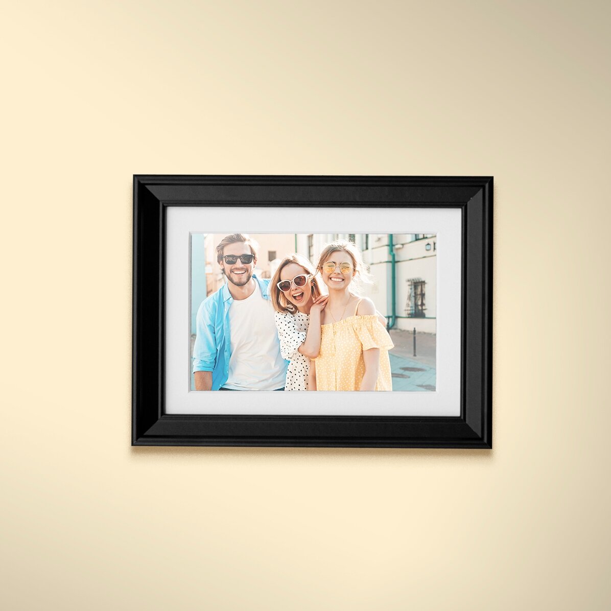 Individuell gestalteter Fotorahmen mit einem Foto – Passepartout, A5, Querformat