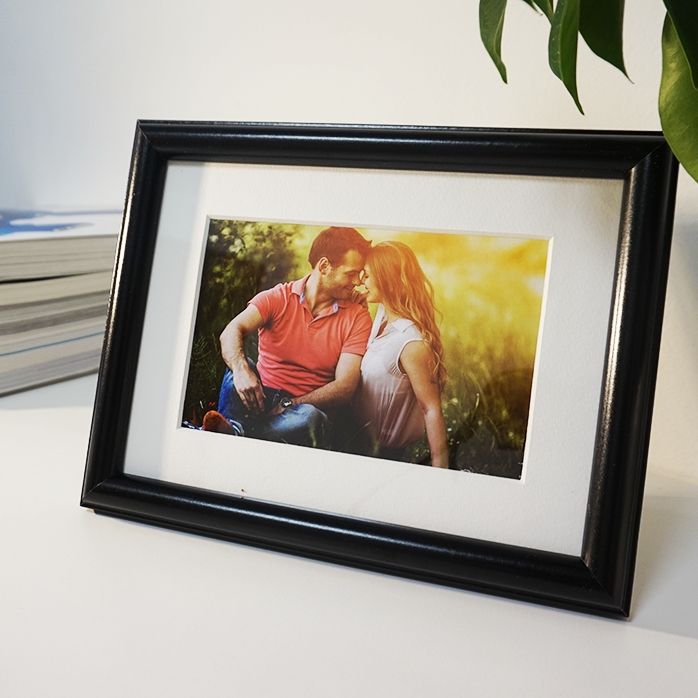 Individuell gestalteter Fotorahmen mit einem Foto – Passepartout, A5, Querformat