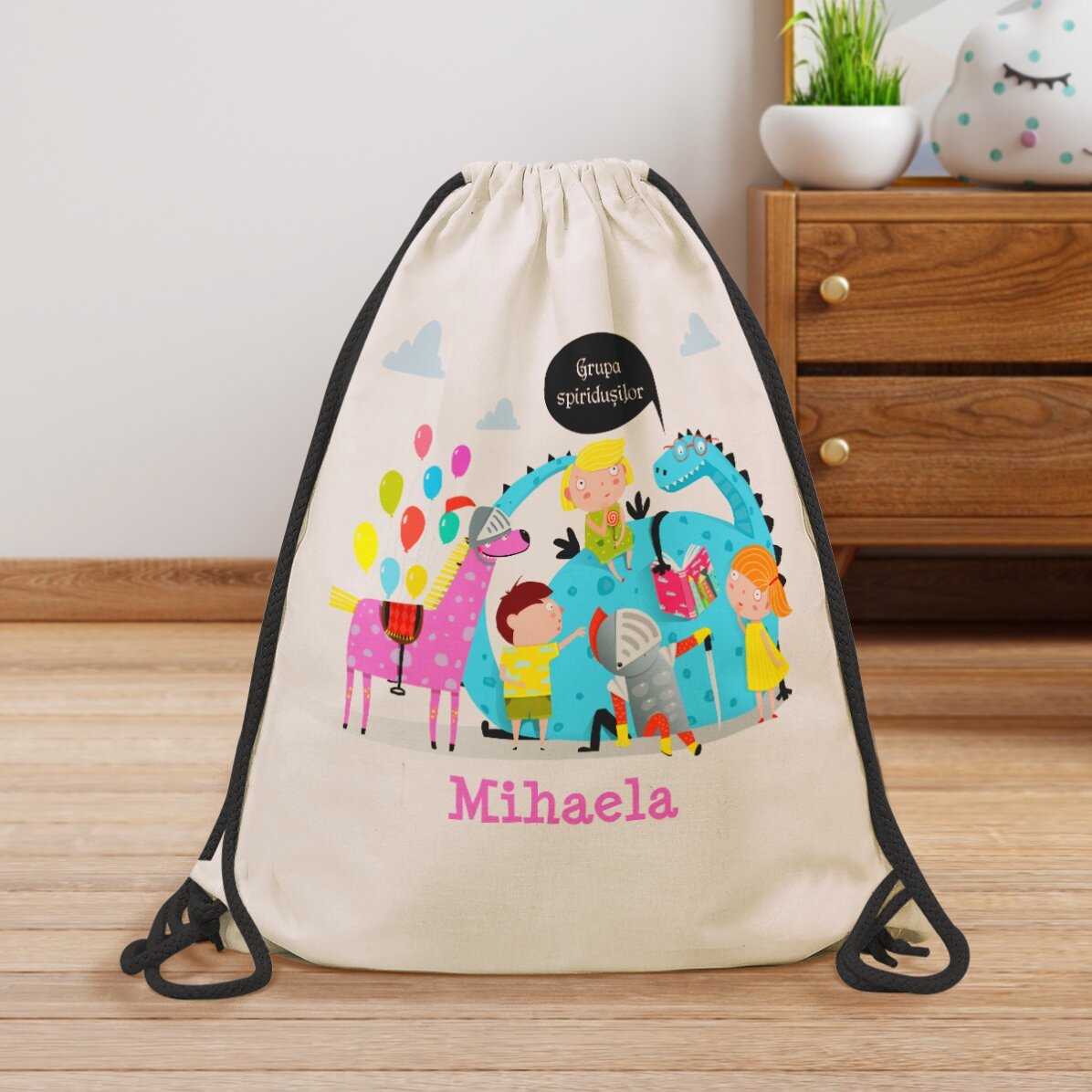 Rucksack mit Namenszug – Reading Dragon