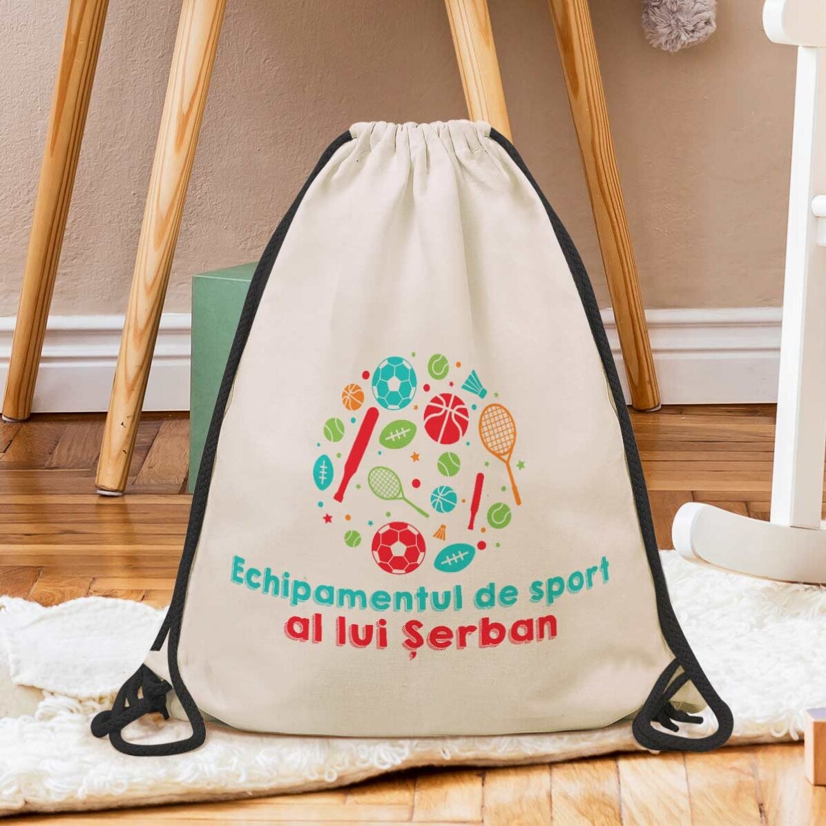 Personalisierter Rucksack mit Aufdruck – Sportausrüstung
