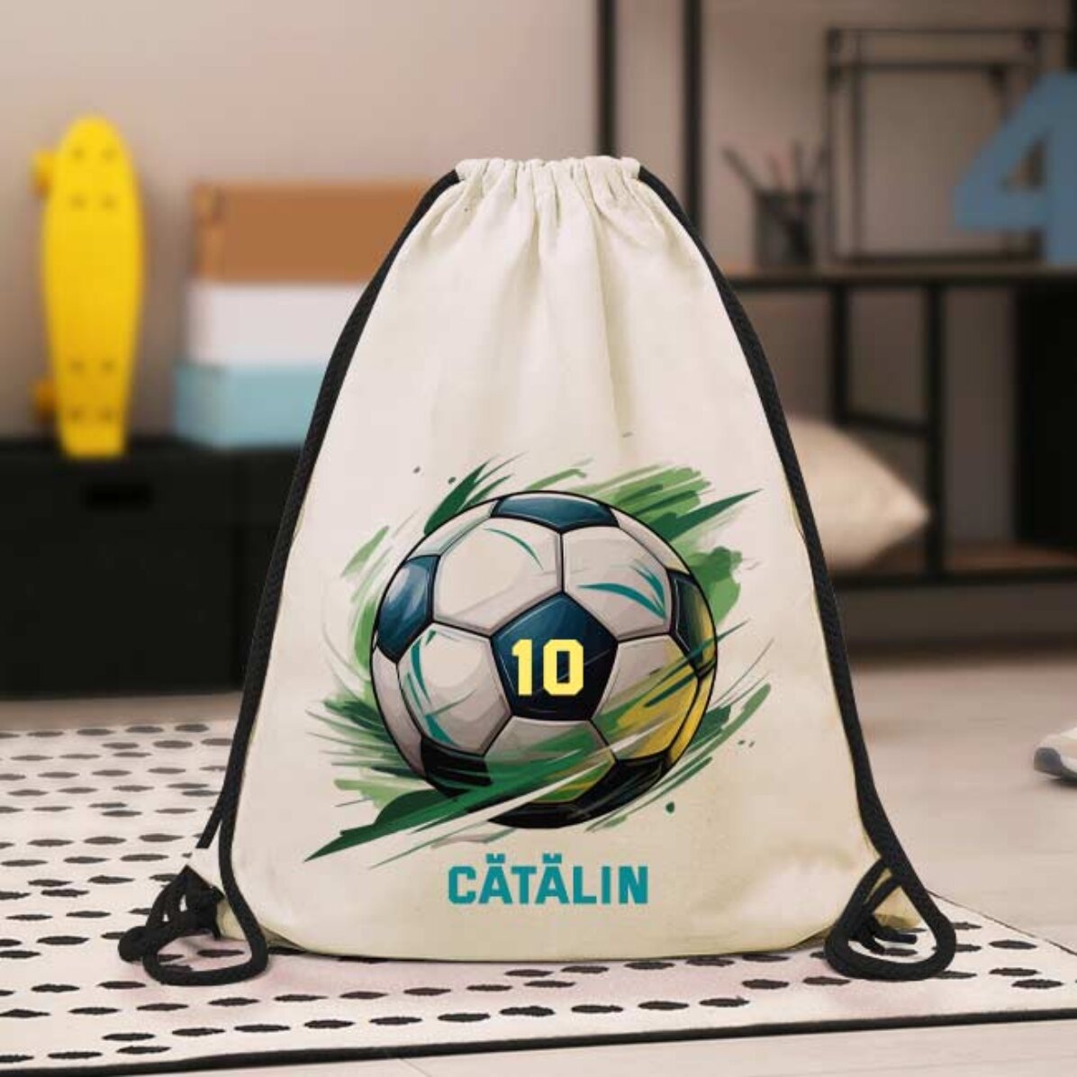 Personalisierter Rucksack mit Aufdruck – Fußball