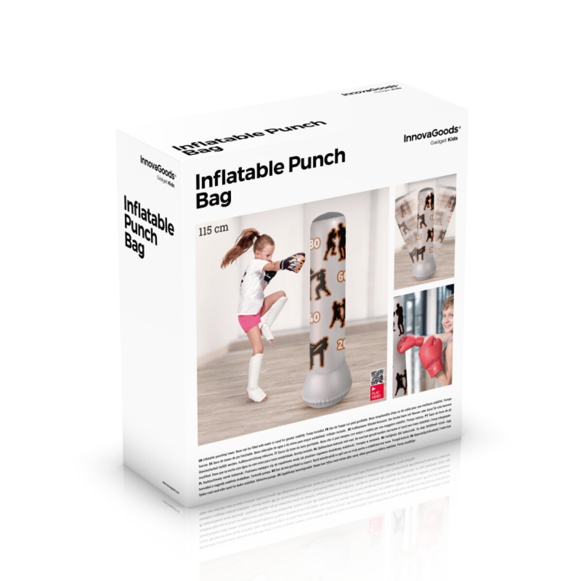 Aufblasbarer Boxsack für Kinder mit Ständer