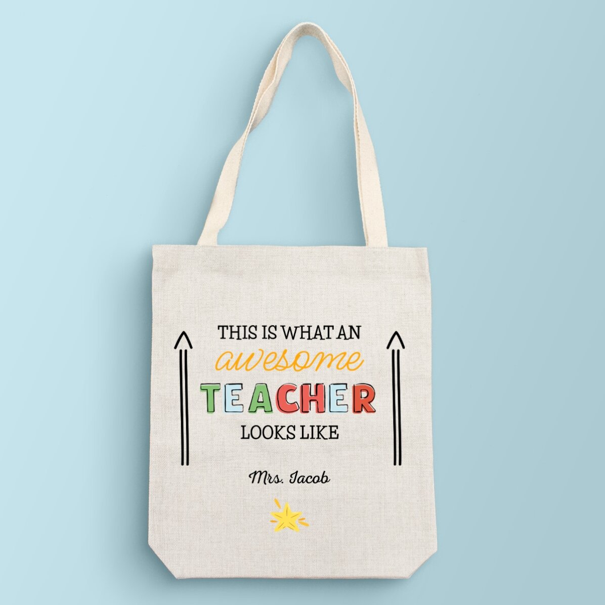 Personalisierte Tragetasche mit Schriftzug – Awesome