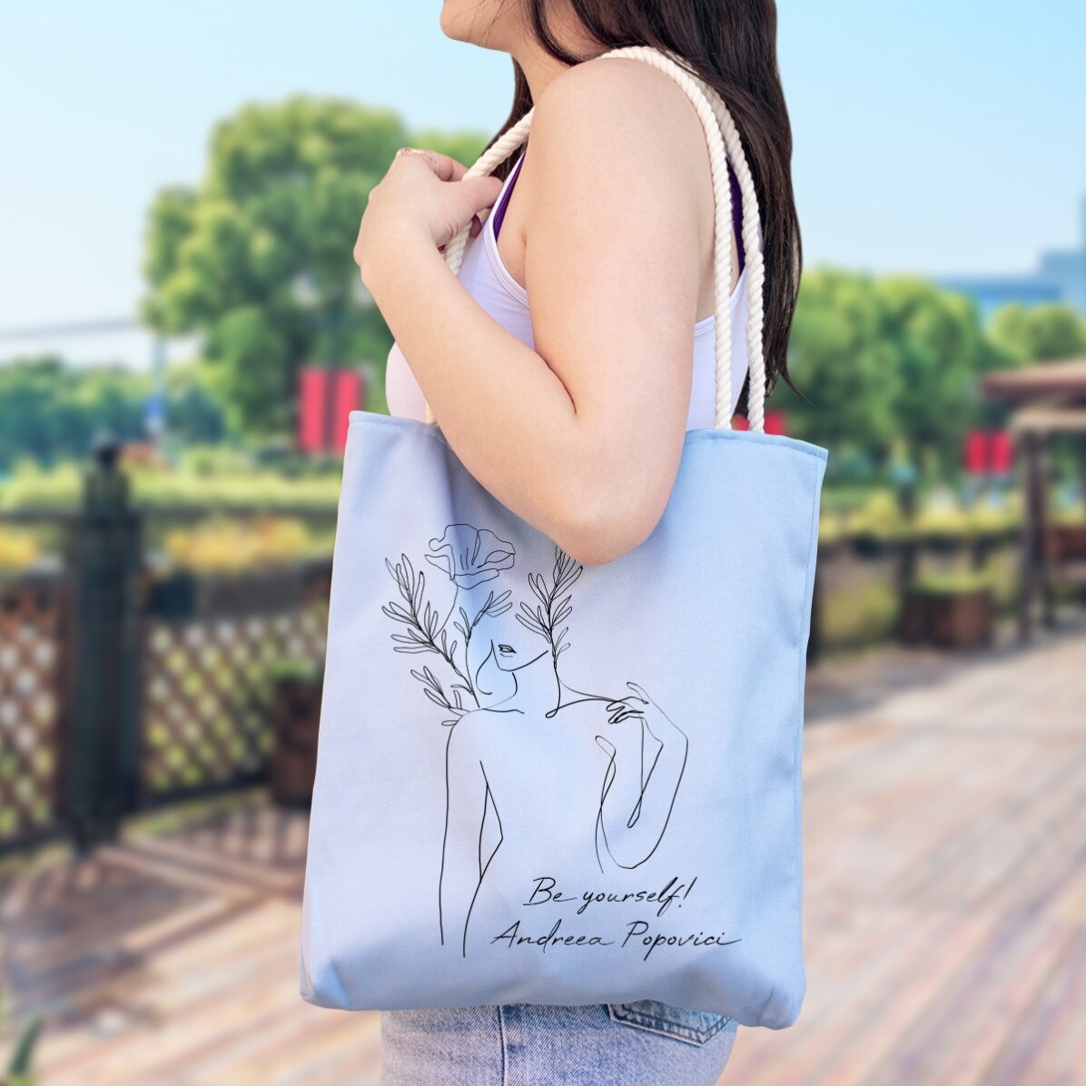 Personalisierte Tragetasche mit Aufdruck – Be yourself!