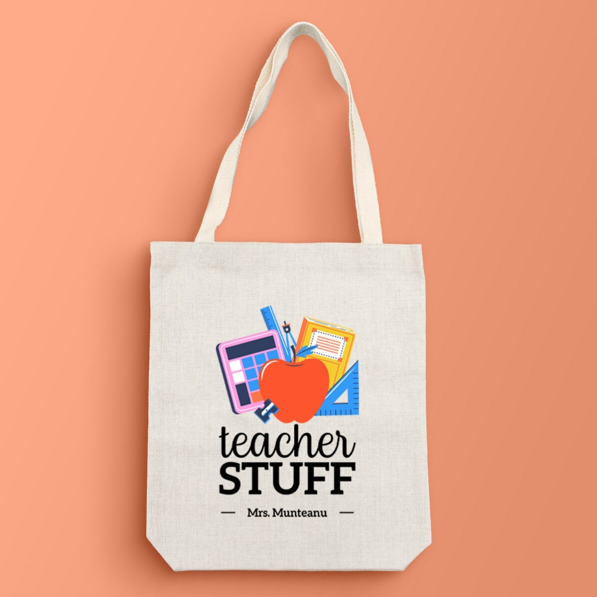 Personalisierte Tasche mit Aufdruck – Teacher Stuff