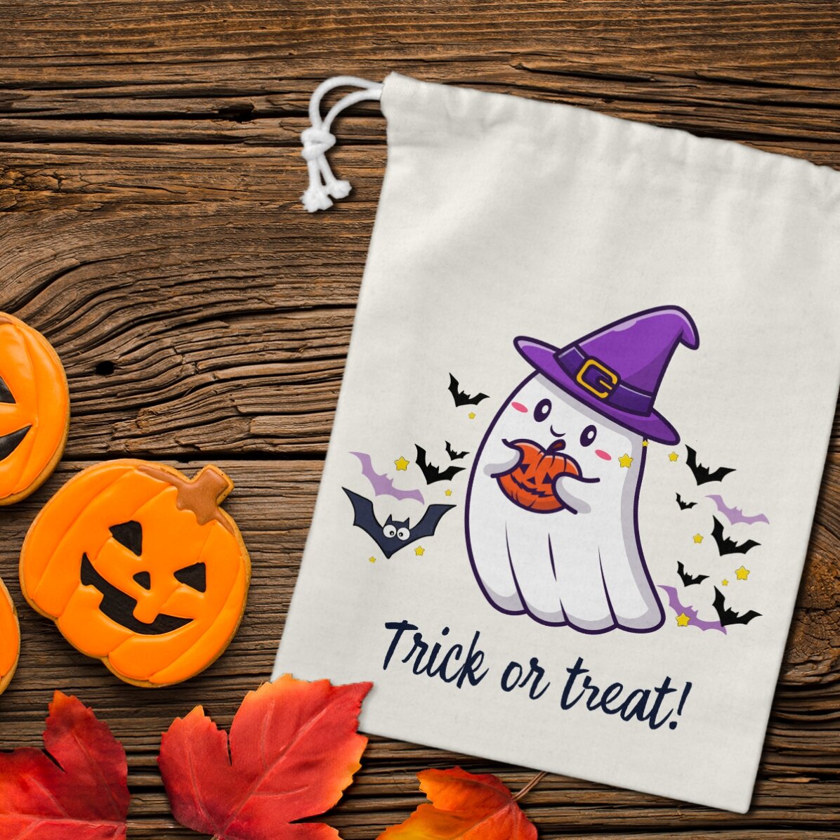 Small gift bag personalised with text - Ghost