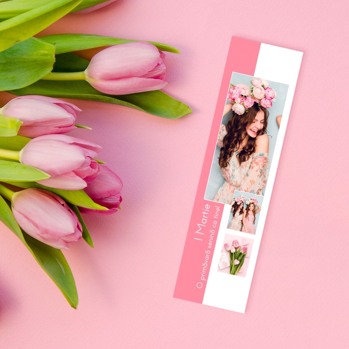 Personalisiertes Lesezeichen mit 3 Fotos und Text – „You are special“