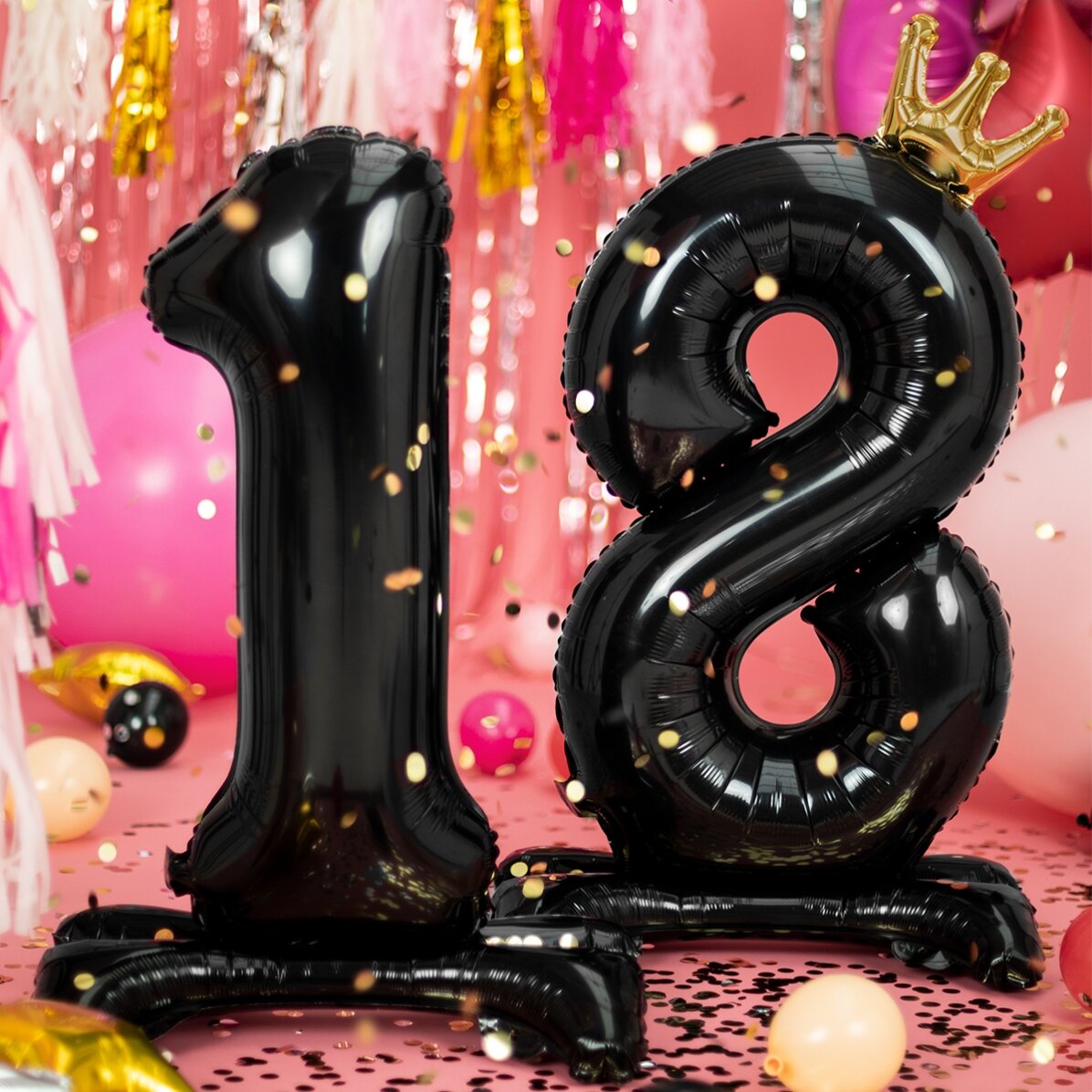 Set mit 2 Luftballons zur Volljährigkeitsfeier – 18 Jahre
