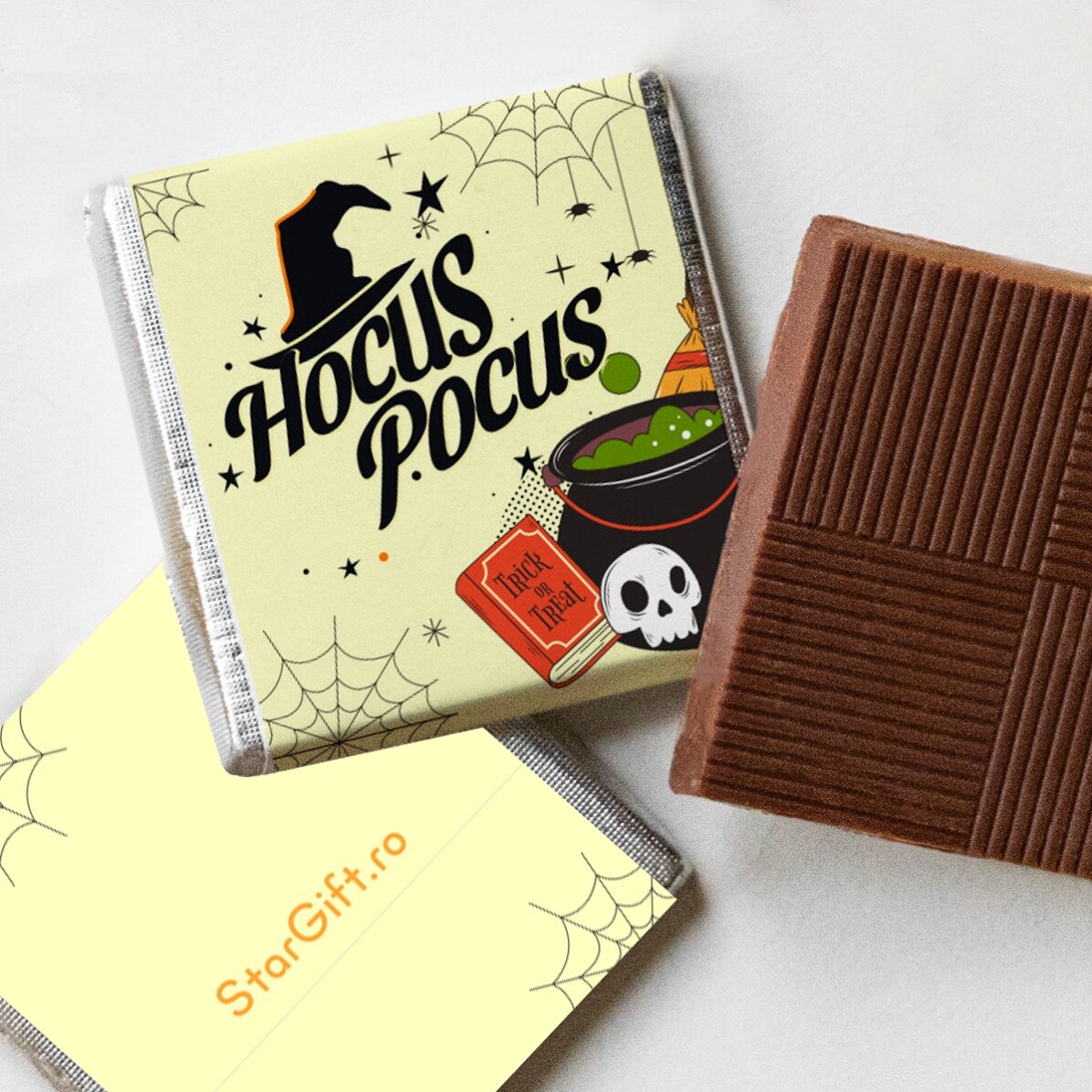 5er-Set personalisierte Mini-Pralinen mit Foto und Text – Halloween