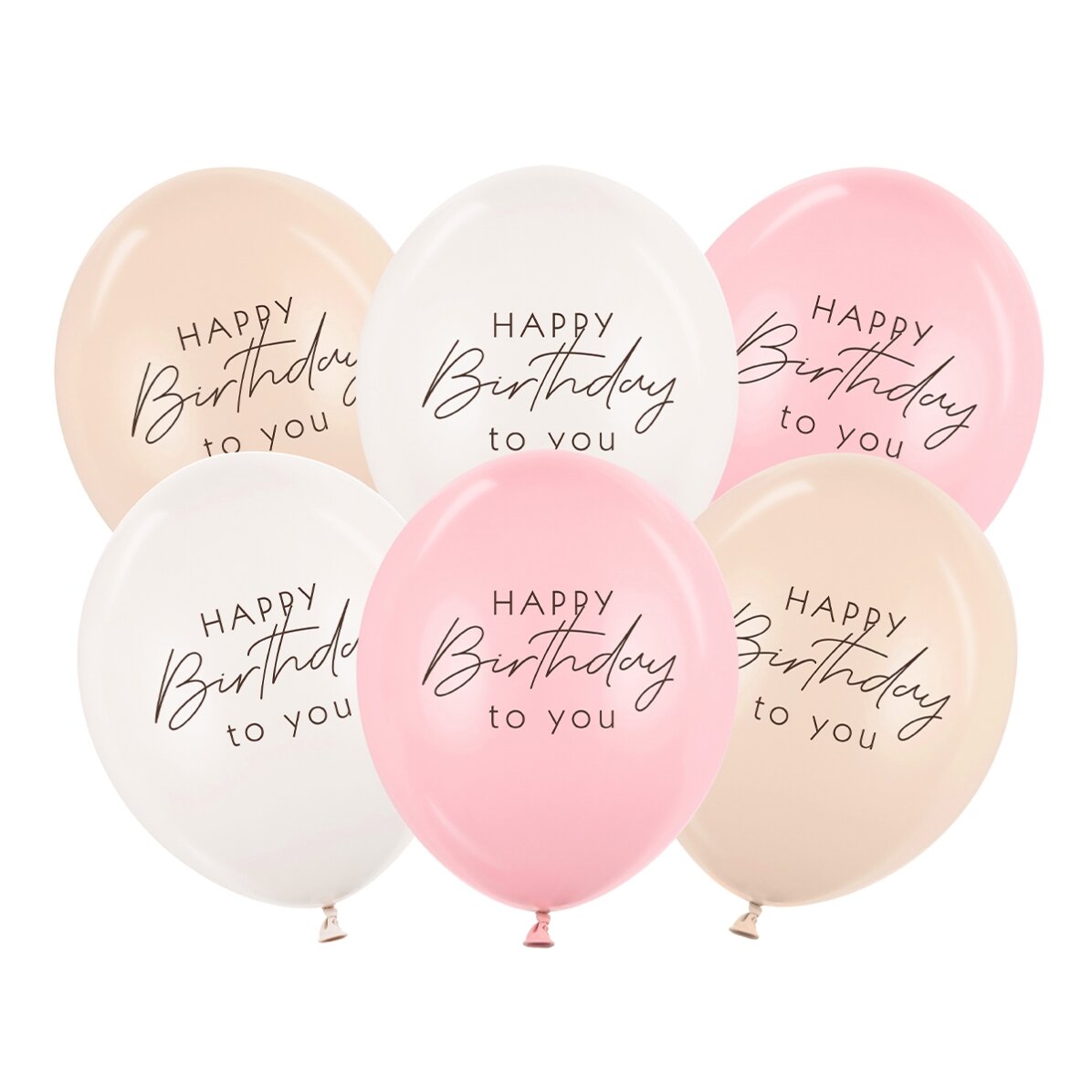 6er-Set Luftballons – Birthday Pink