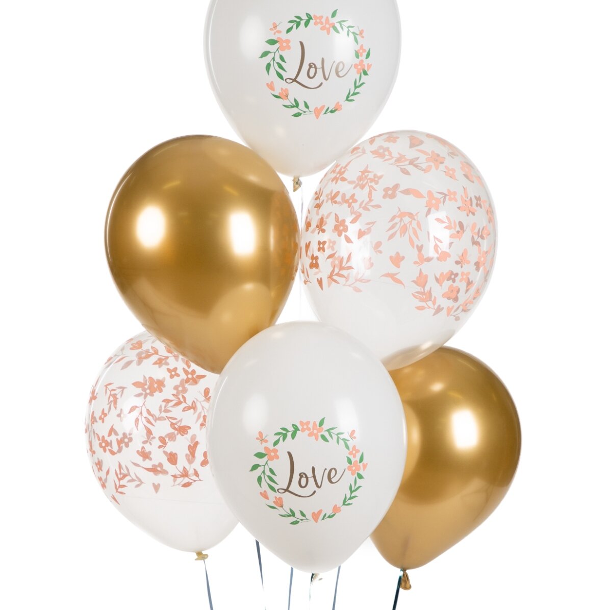 6er-Set Luftballons, gemischt – Love