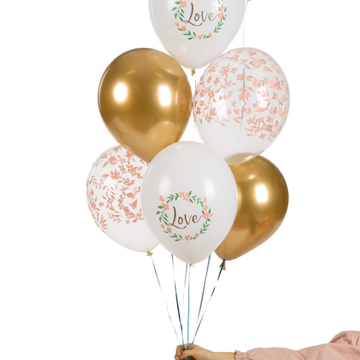 6er-Set Luftballons, gemischt – Love