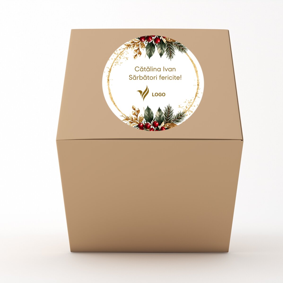 Personalisiertes Weihnachtsgeschenkset mit Logo und Text – Festlich
