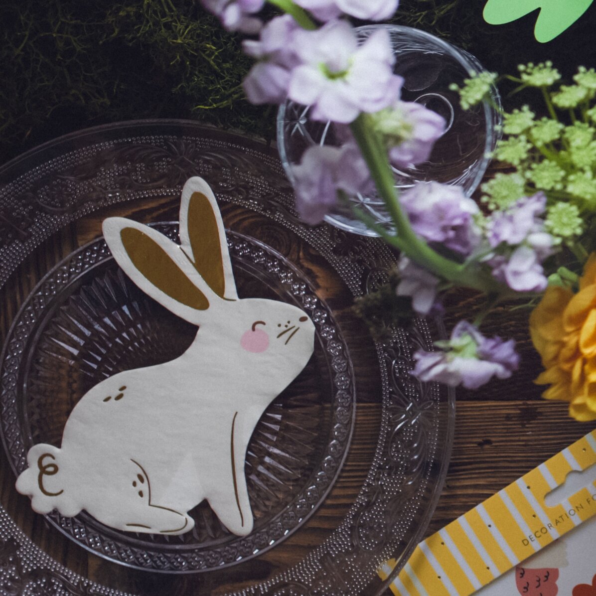 Set mit 20 dekorativen Servietten – Hase