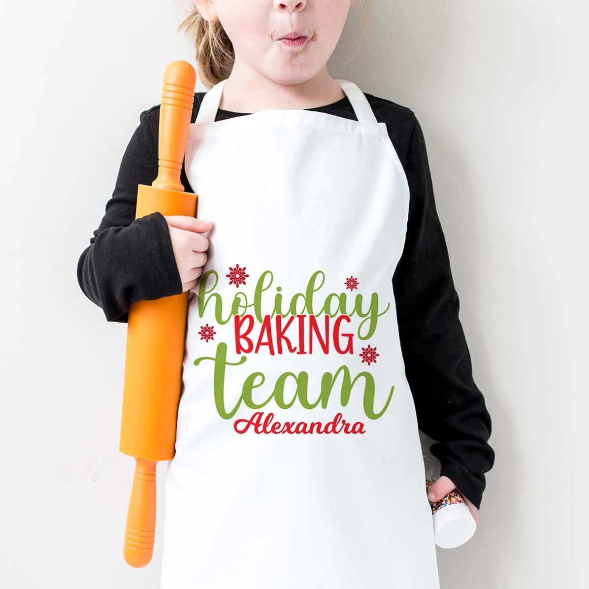 Personalisierte Kindersortierbox mit Text – Holiday Baking Team