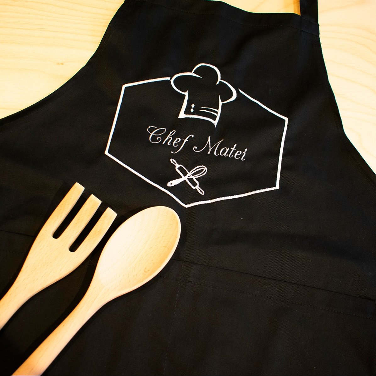 Individuell gestaltete Anzug mit Text – Chef