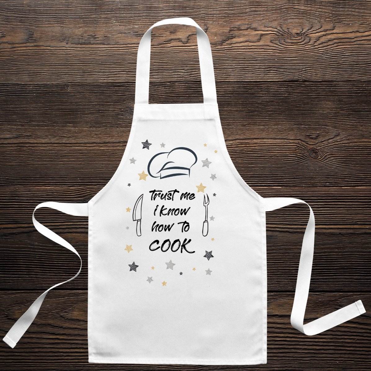 Individuell gestaltete Kinder-T-Shirts mit Aufdruck – „Trust me, I know how to cook“