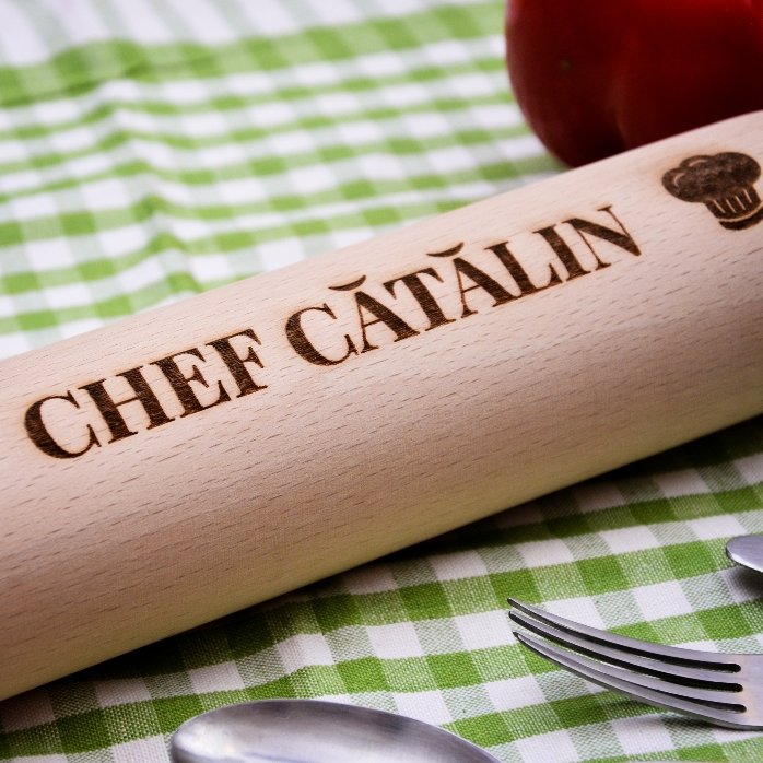 Individuell gestalteter Holz-Rührstab – Chef