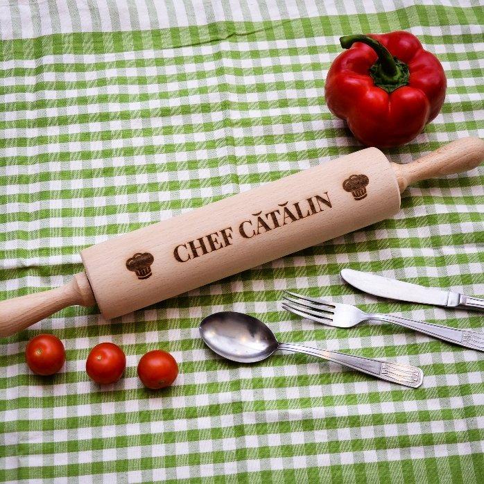 Individuell gestalteter Holz-Rührstab – Chef