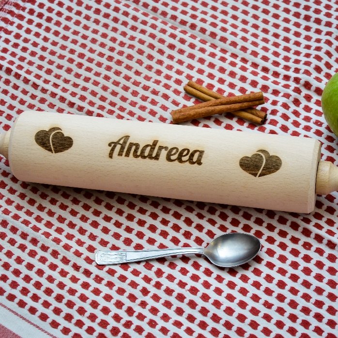 Individuell gestalteter Holzlöffel mit dem Kosenamen